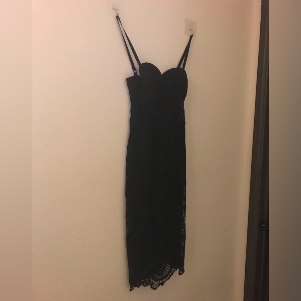 *3 for 25 Bundle and Save.Bebe Black Strapless Lace Dress